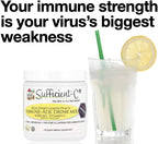 Sufficient-C Mezcla de Bebida Immune-Ade de Vitamina C en Alta Dosis, Sabor Limón y Durazno - 125 gramos, Paquete de 3