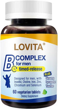 LOVITA Timed-Release B Complex for Men – 10 Vitamin Bs, Vegetarian Tablets (60 Count)