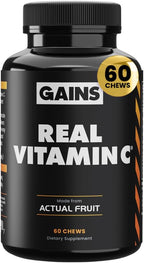 Gains in Bulk Real Vitamin C Masticable con Bioflavonoides Cítricos, 60 Comprimidos