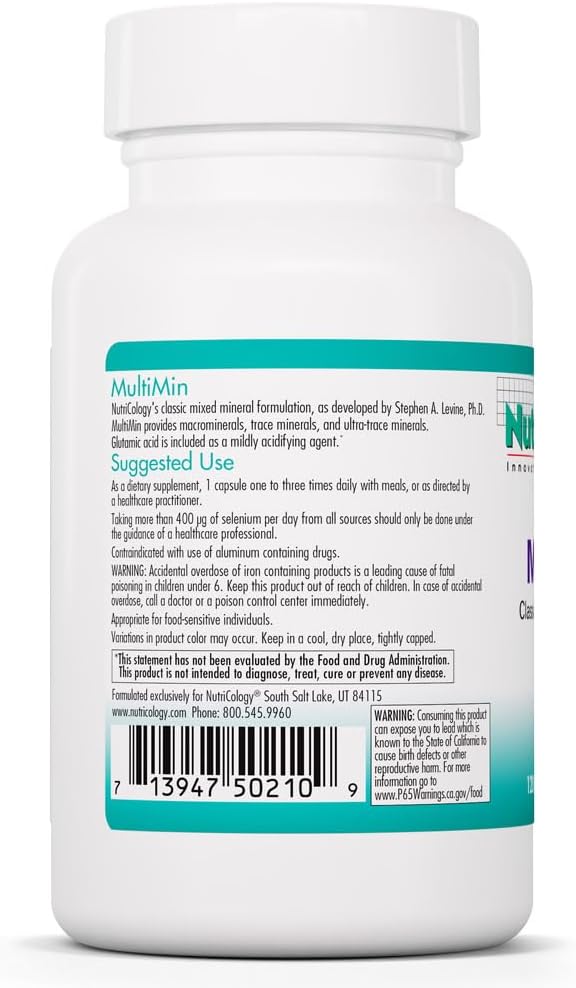 NutriCology MultiMin - Essential Mineral Blend - 120 Vegetable Capsules