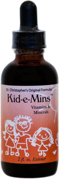 Dr. Christopher's Kid-E-Mins Vitaminas y Minerales, Sabor Naranja Natural, Multivitamínico Líquido para Niños, 2 oz