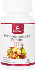 JulyDeer Multivitamínico Diario para Mujeres - Complejo Multimineral y Multivitamínico con Vitaminas A, C, D, E y Complejo B, Zinc y Más - 60 Comprimidos