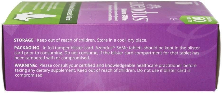 Azendus SAM-e 200 mg Apoyo Estado de Ánimo, 60 Comprimidos