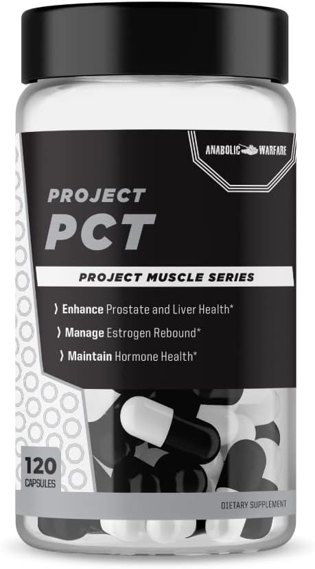 Anabolic Warfare Project PCT – 120 Cápsulas – Apoyo Hormonal, Recuperación Post-Entreno y Protección Hepática con Botánicos
