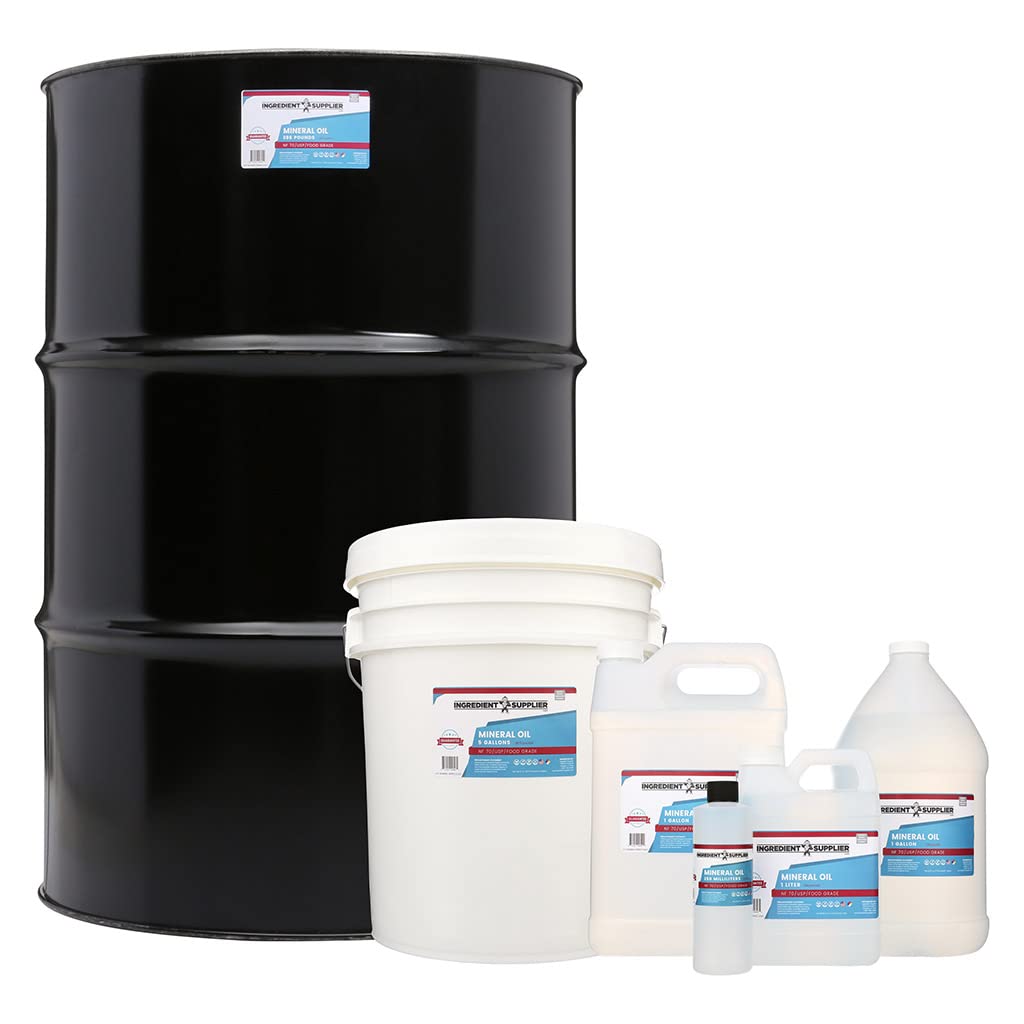 Aceite Mineral (1 Galón) - Grado USP/NF - Fabricado en EE. UU. - Vegano - No GMO - 3.78 L