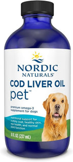 Nordic Naturals Pet Cod Liver Oil, Sin Sabor - 473 ml - 1048 mg de Omega-3 por Cucharadita - Aceite de Pescado para Perros con EPA y DHA