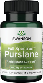 Swanson Full Spectrum Verdolaga 400 mg, 60 Cápsulas Veganas (2 Paquetes)