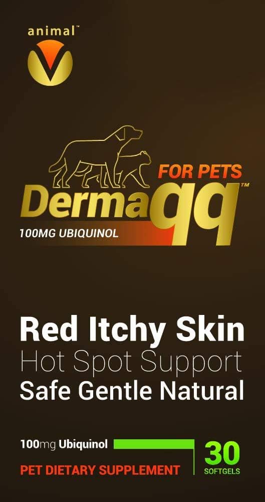 Dermaqq Ubiquinol para Perros y Gatos – CoQ10 para la Salud de la Piel, Puntos Calientes y Caída del Pelo (2 Cajas de 100 mg en Cápsulas Blandas)