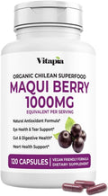 Maqui Berry 1000mg - Suplemento en Cápsulas Veganas - Sin Gluten y No OGM - 120 Cápsulas