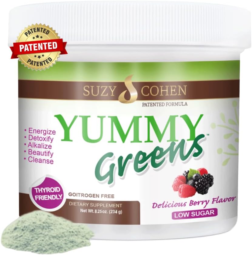 Yummy Greens Drink Mix - Mezcla de Verduras, Algas, Frutas y Probiótico