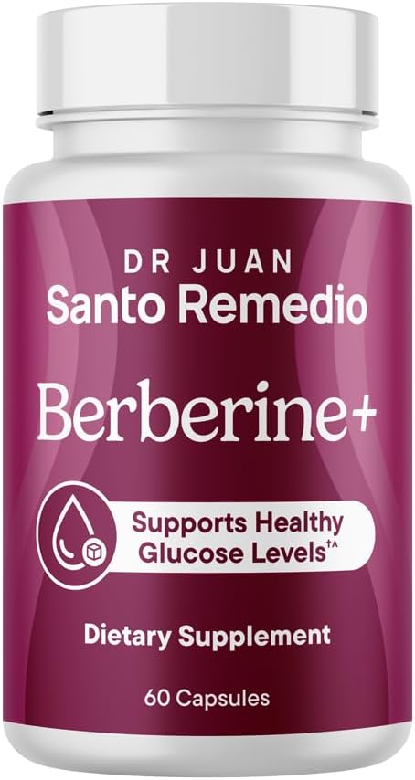 Santo Remedio Berberina, Suplemento Alimenticio, Vegetariano, Sin Azúcares Añadidos, 60 Cápsulas