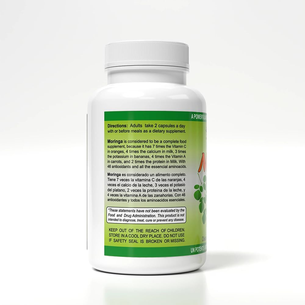 Sunshine Naturals Moringa Oleifera 800mg – 120 Cápsulas