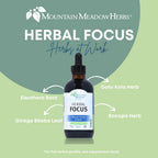 Mountain Meadow Herbs Herbal Focus – Fórmula Herbal Líquida para Claridad Mental y Alerta, 118 ml (4 oz)