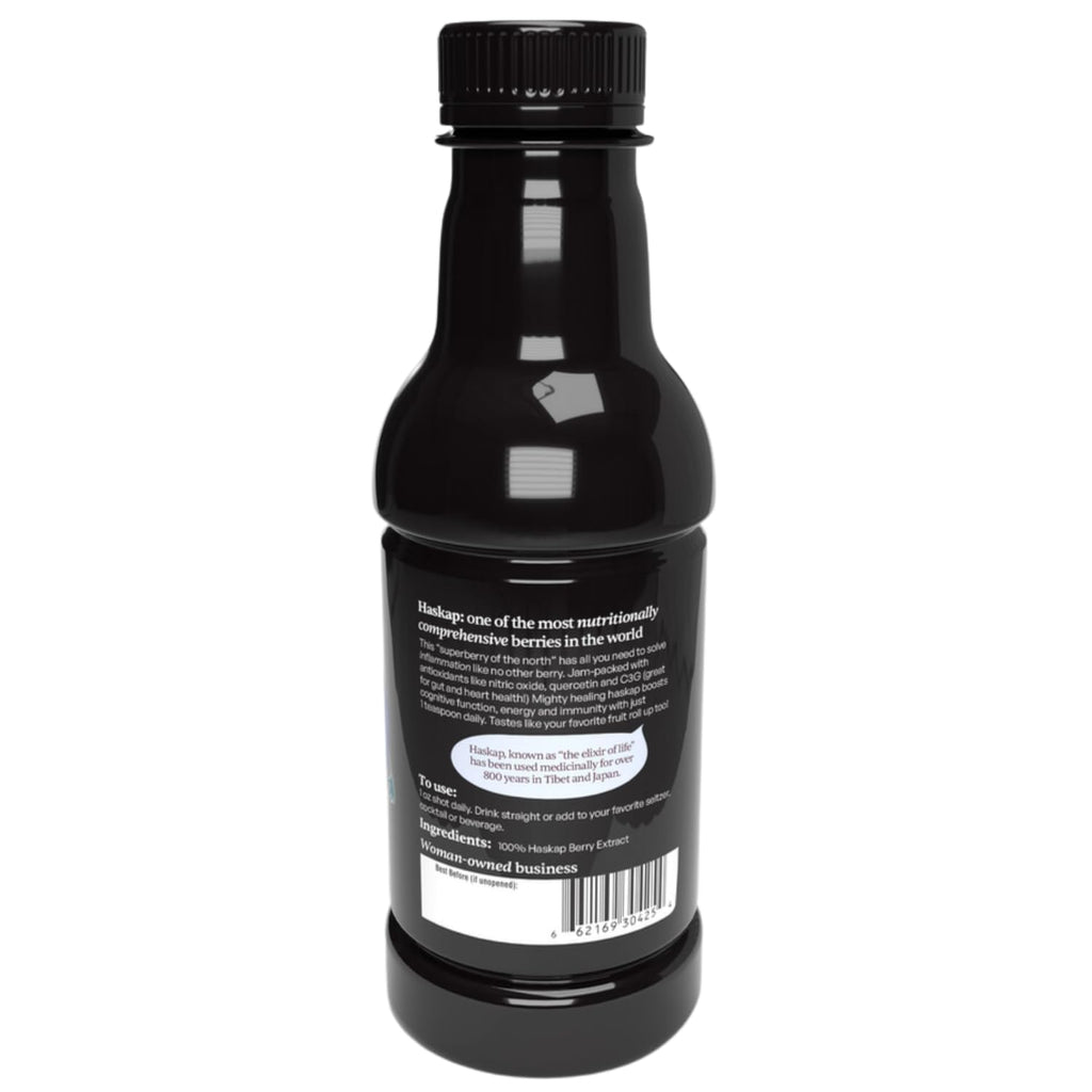 Zumo de Bayas Haskap 100% Prensado – Rico en Antocianinas, Polifenoles y Bioflavonoides – 500 ml