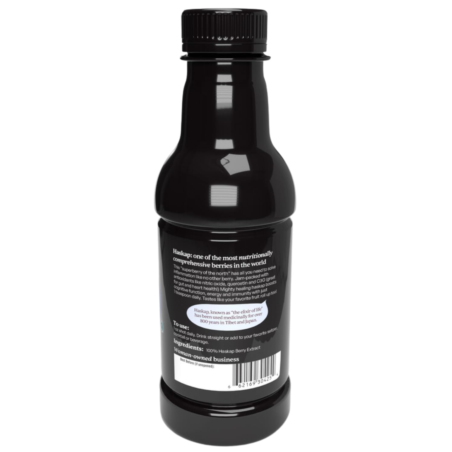Zumo de Bayas Haskap 100% Prensado – Rico en Antocianinas, Polifenoles y Bioflavonoides – 500 ml