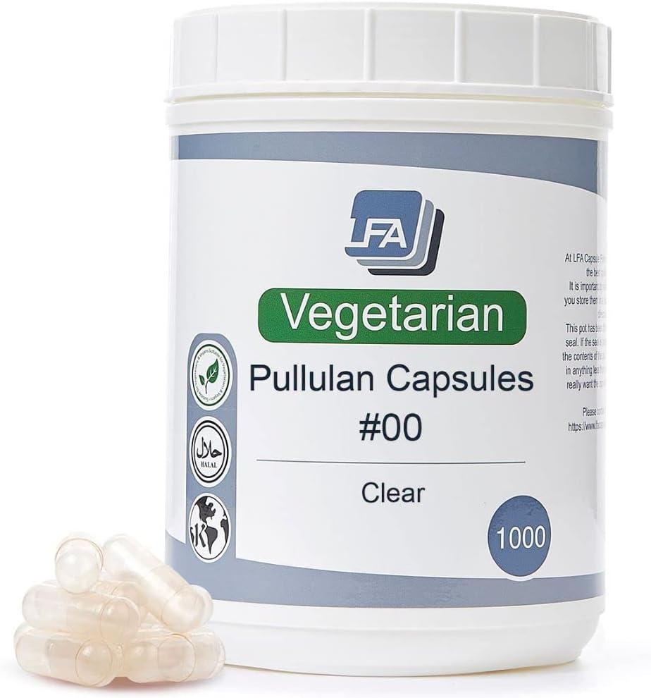 Cápsulas Vacías 00 Veganas de Pullulan - 1000 Unidades Llenables