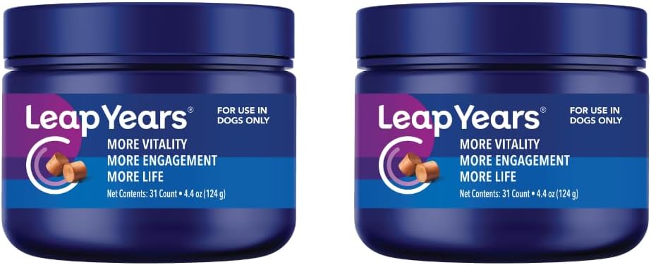 Leap Years Soft Chew - Suplemento masticable con NAD+ y senolítico para perros pequeños y medianos, 31 unidades