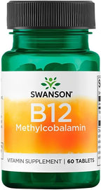 Swanson Vitamina B-12 Metilcobalamina Alta Absorción 5000 mcg 60 Comprimidos
