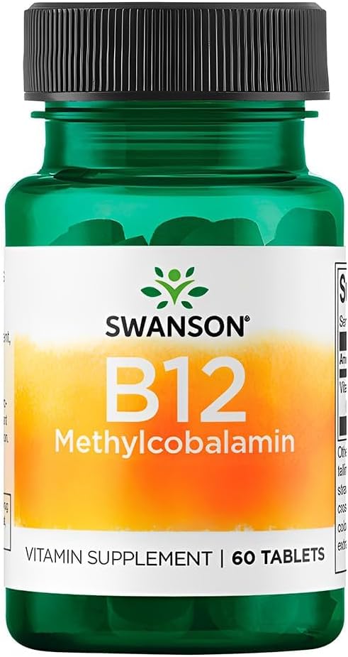 Swanson Vitamina B-12 Metilcobalamina Alta Absorción 5000 mcg 60 Comprimidos