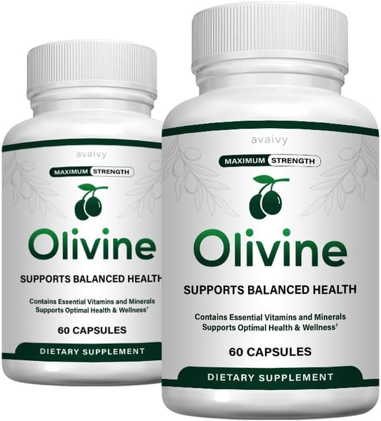 Avaivy Olivine - Cápsulas de complemento alimenticio de olivino (2 paquetes, 120 cápsulas)