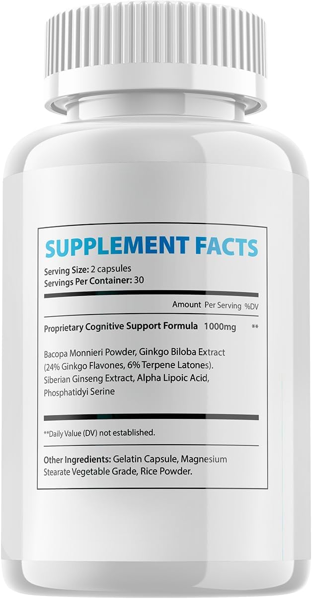 (3 Pack) Neuro Brain - Suplemento para la Memoria y el Enfoque Cognitivo, 60 Cápsulas