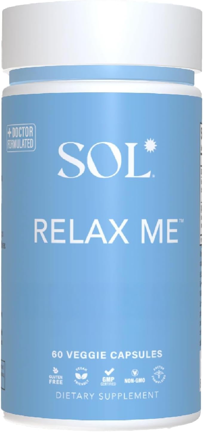 Relax Me - Alivio Natural para el Estrés, Tensión y Preocupación - Apoya el Estado de Ánimo - 60 Cápsulas Vegetarianas