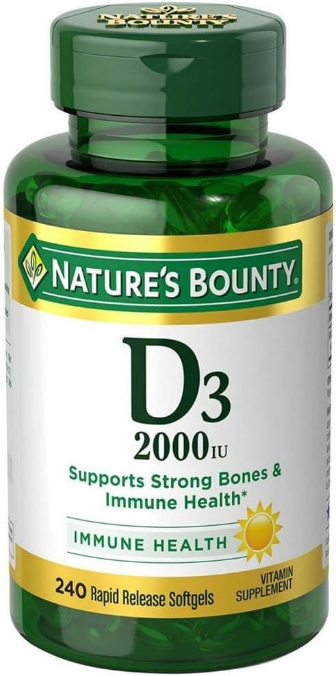 Nature's Bounty D3 2000 IU, 240 Cápsulas Blandas (Pack de 3)