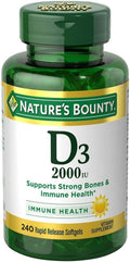 Nature's Bounty D3 2000 IU, 240 Cápsulas Blandas (Pack de 3)