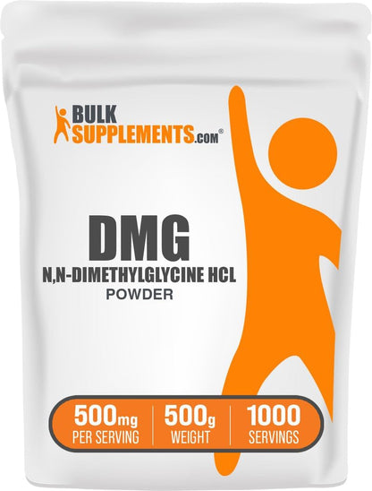 DMG en Polvo - N,N-Dimetilglicina HCl, 500mg – Ración optimizada: Cada dosis de 500 mg proporciona una cantidad – Image 1