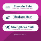 LifeSeasons Beau-T - Suplemento para Cabello, Uñas y Piel con Biotina y Colágeno - 90 Cápsulas