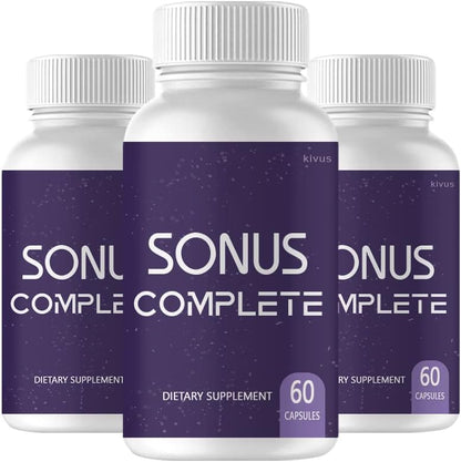 (Pack de 3) Sonus Complete - Suplemento de apoyo para el tinnitus (180 Cápsulas)