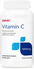 GNC Vitamina C 1000 mg con Bioflavonoides Cítricos - 180 Cápsulas Vegetarianas