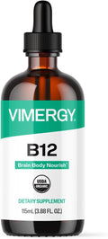 Vimergy Suplemento Líquido de Vitamina B12 Orgánica 2500 mcg, Metilcobalamina y Adenosilcobalamina, 115 ml