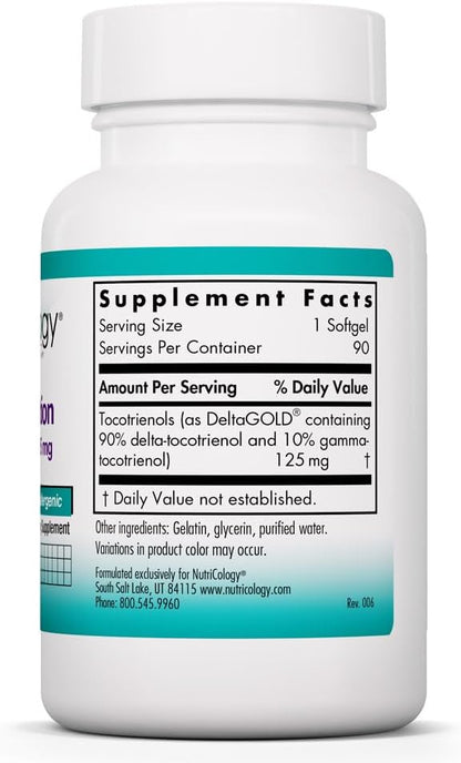 Nutricology Delta-Fracción Tocotrienoles, 125 mg, 90 cápsulas blandas – Image 2