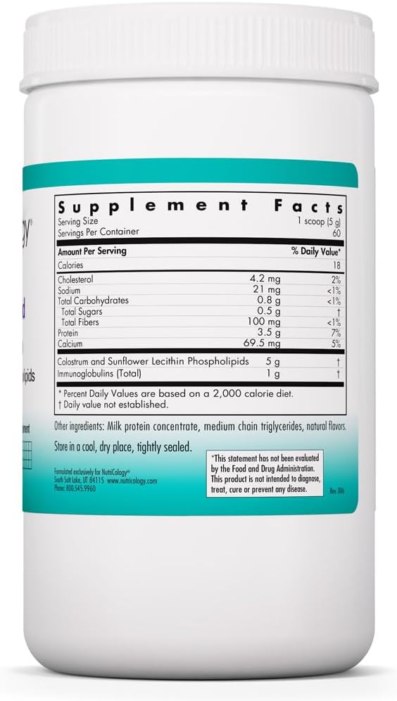 Allergy Research Group NutriCology Phospholipid Colostrum Powder - Calostro Bovino con Fosfolípidos - 300 g