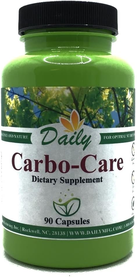 Daily Manufacturing Carbo-Care™ (Magnesio, Cromo, Extracto de Hojas de Mora, Canela de Ceilán, Extracto de Banaba, Berberina, Vanadio) 90 Cápsulas Vegetales