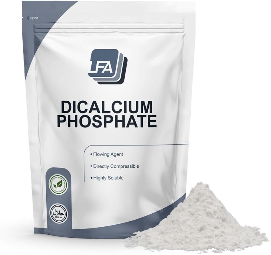 Polvo de Fosfato Dicálcico Anhidro DCP - 25 kg - Excipiente Antiaglomerante y Coadyuvante de Flujo para Comprimidos y Cápsulas