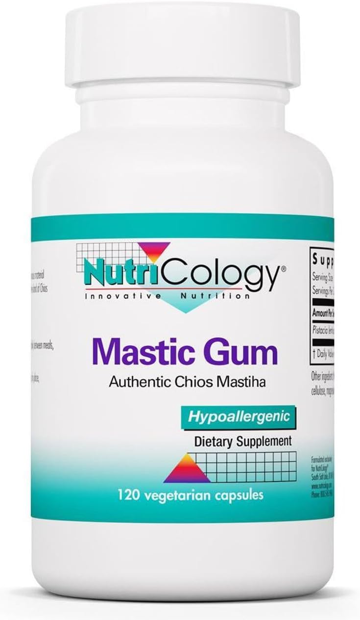 NutriCology Goma de Masticar de Mastic - Chios Mastic Gum - 1000 mg - 120 Cápsulas