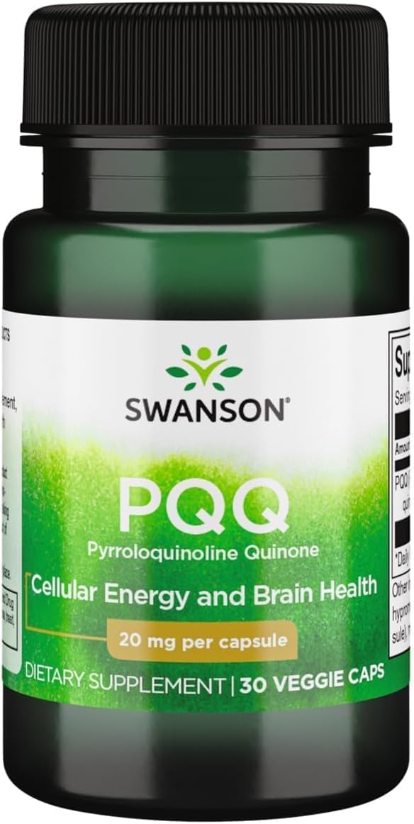 Swanson PQQ 20 mg 30 Cápsulas Vegetales (Paquete de 3)
