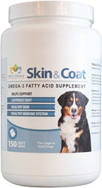 Pet’s Choice Pharmaceuticals Skin & Coat, Omega-3 Soft Chews para Perros Grandes y Gigantes, 150 unidades
