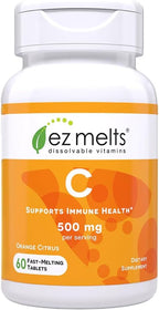 EZ Melts Vitamina C - 60 Comprimidos Bucodispersables - Sabor Naranja Cítrico
