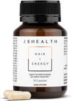 JSHealth Vitaminas para el Crecimiento del Cabello para Mujeres. Cabello + Energía con Yodo de Alga Kelp y Zinc. Favorece densidad, fuerza y energía. Formulado por nutricionista (60 cápsulas)