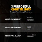 ONNIT Alpha Brain - Suplemento Nootrópico para Concentración, Memoria y Claridad Mental con L-Teanina y Vitamina B6, 30 Cápsulas