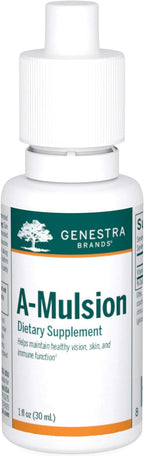 Genestra Brands A-Mulsion | Vitamina A Líquida para Apoyar el Sistema Inmunitario, la Piel, la Visión, los Huesos y los Dientes* | 30 ml | Sabor Cítrico