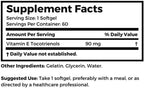 Dr Clark Store Delta Gold Tocotrienol Vitamina E – 90mg, 60 Cápsulas Blandas, Potente Antioxidante