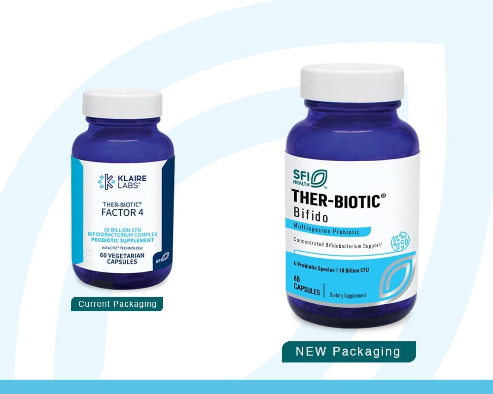 Klaire Labs Ther-Biotic Factor 4 - Probiótico Bifidobacterium (60 Cápsulas)