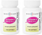 GeriCare Vitamina E Alta Potencia 400 UI (180 mg) - 100 Cápsulas Blandas