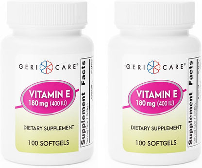 GeriCare Vitamina E Alta Potencia 400 UI (180 mg) - 100 Cápsulas Blandas – Image 10