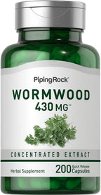 Piping Rock Cápsulas de Artemisa (Wormwood) - 200 Cápsulas, Extracto Concentrado