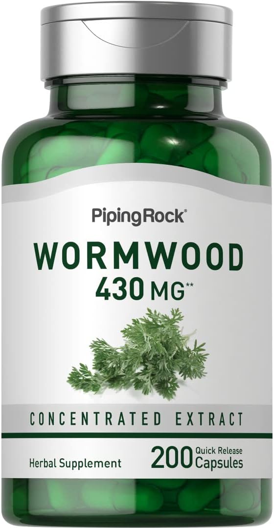 Piping Rock Cápsulas de Artemisa (Wormwood) - 200 Cápsulas, Extracto Concentrado